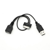 USB Host OTG кабел със USB POWER за Samsung Galaxy Tab P5200 P3100  черен